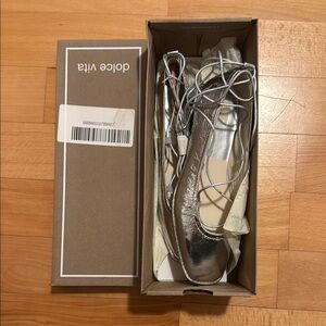 Dolce Vita Metallic Silver Flats